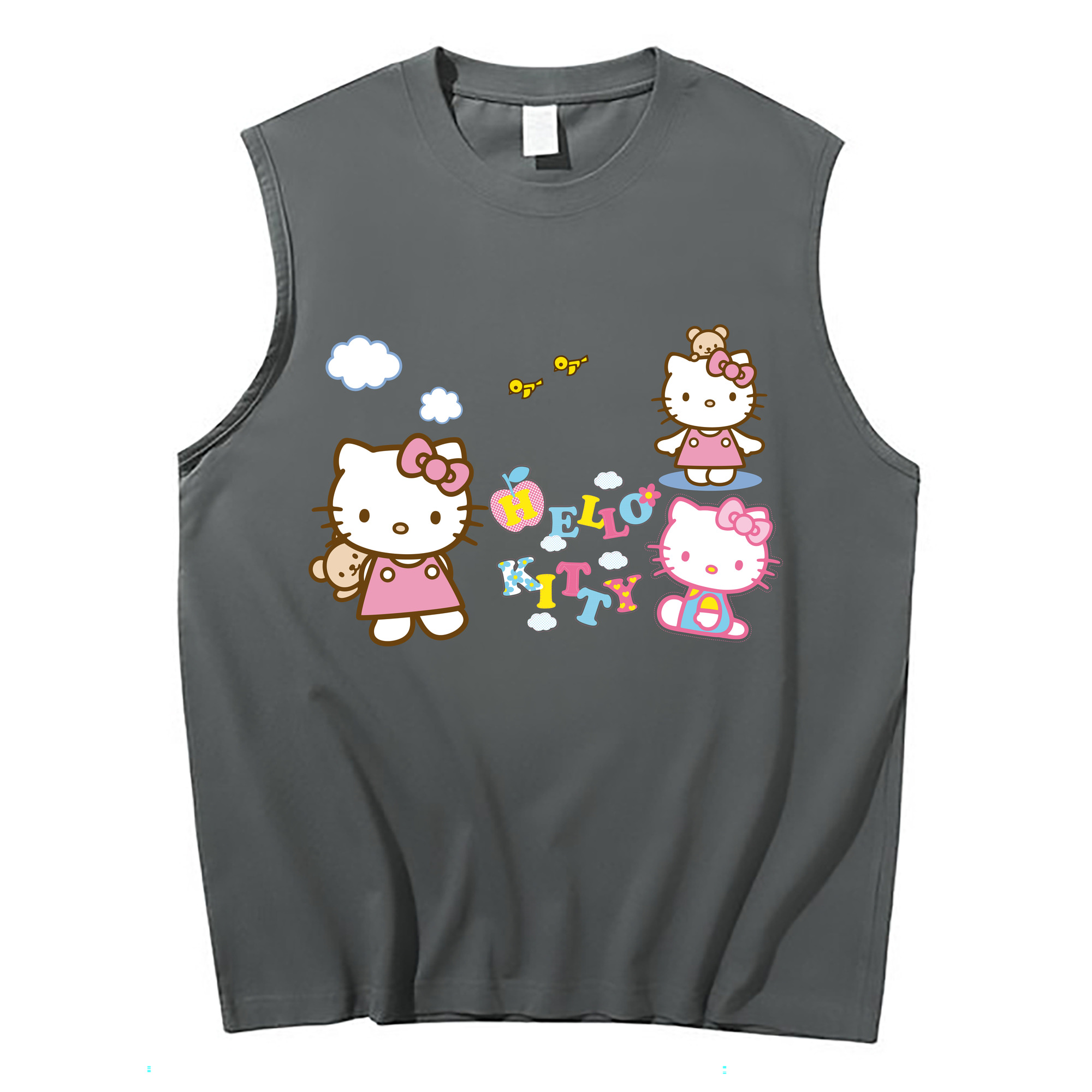 （画像用） Hello Kitty ハローキティ コットン100％タンクトップ（フロントプリント）